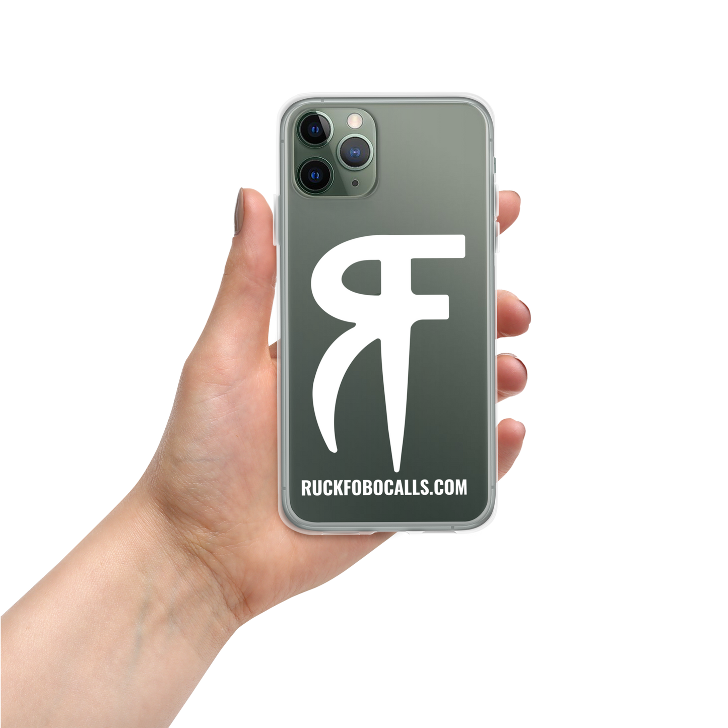 rf Clear Case for iPhone® (white logo)