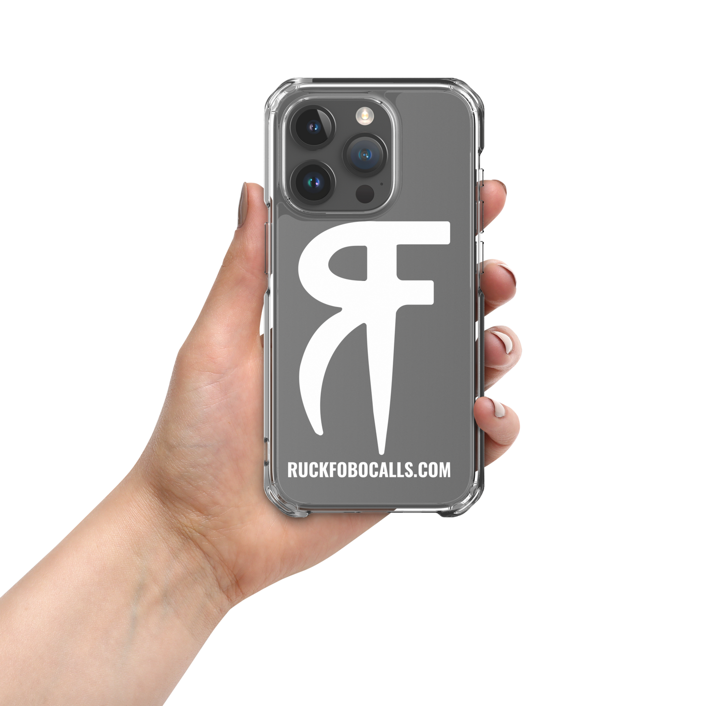 rf Clear Case for iPhone® (white logo)
