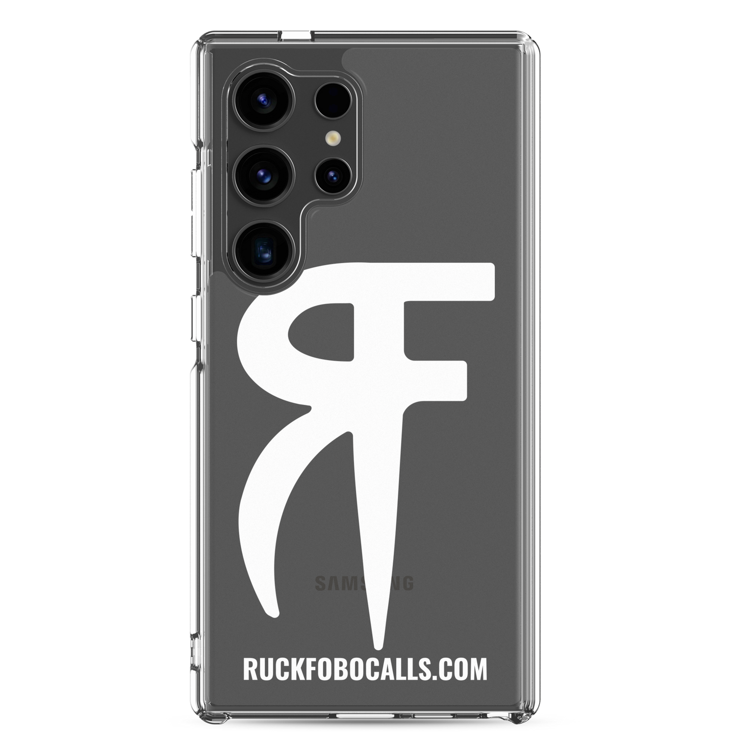 RF Clear Case for Samsung® (white logo)
