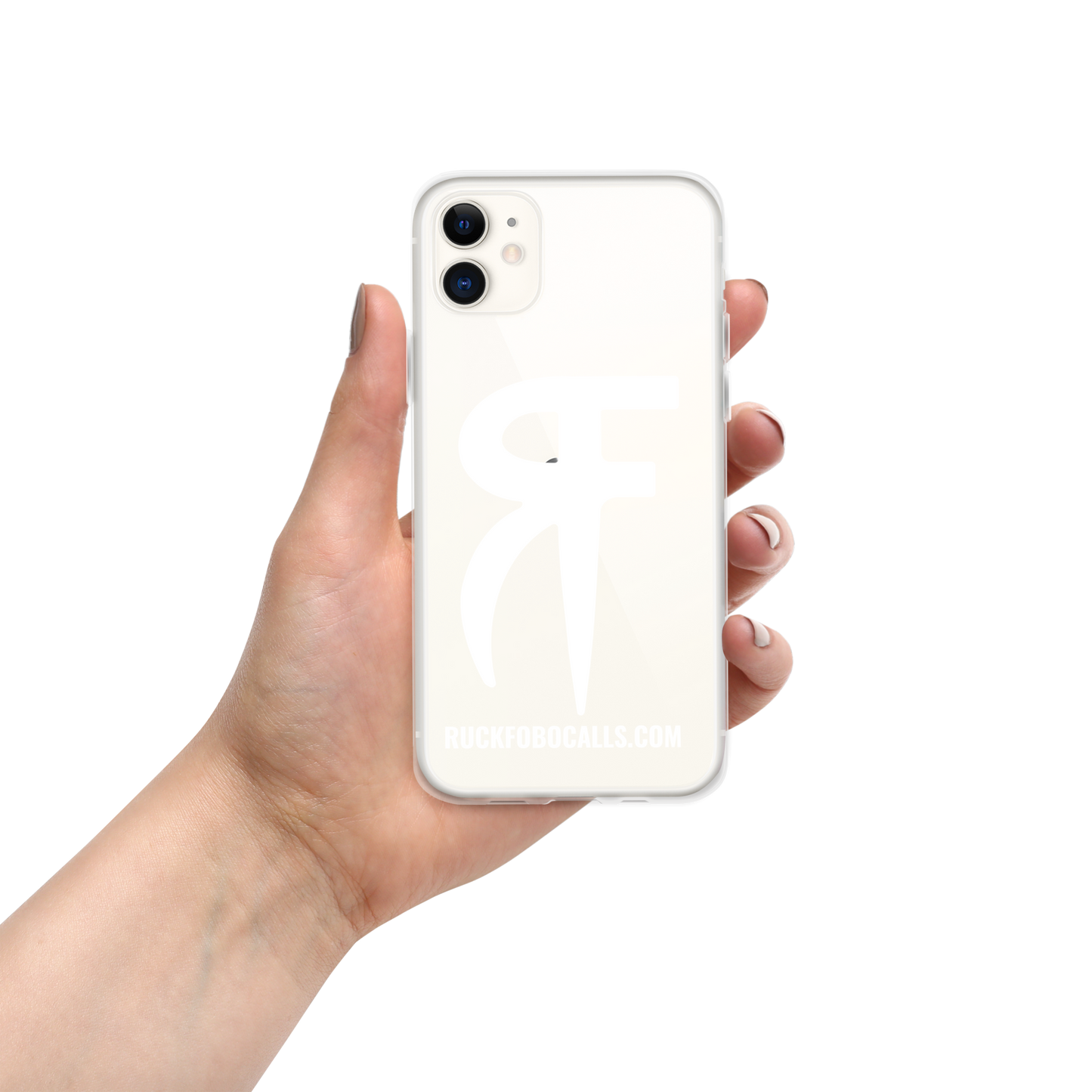 rf Clear Case for iPhone® (white logo)