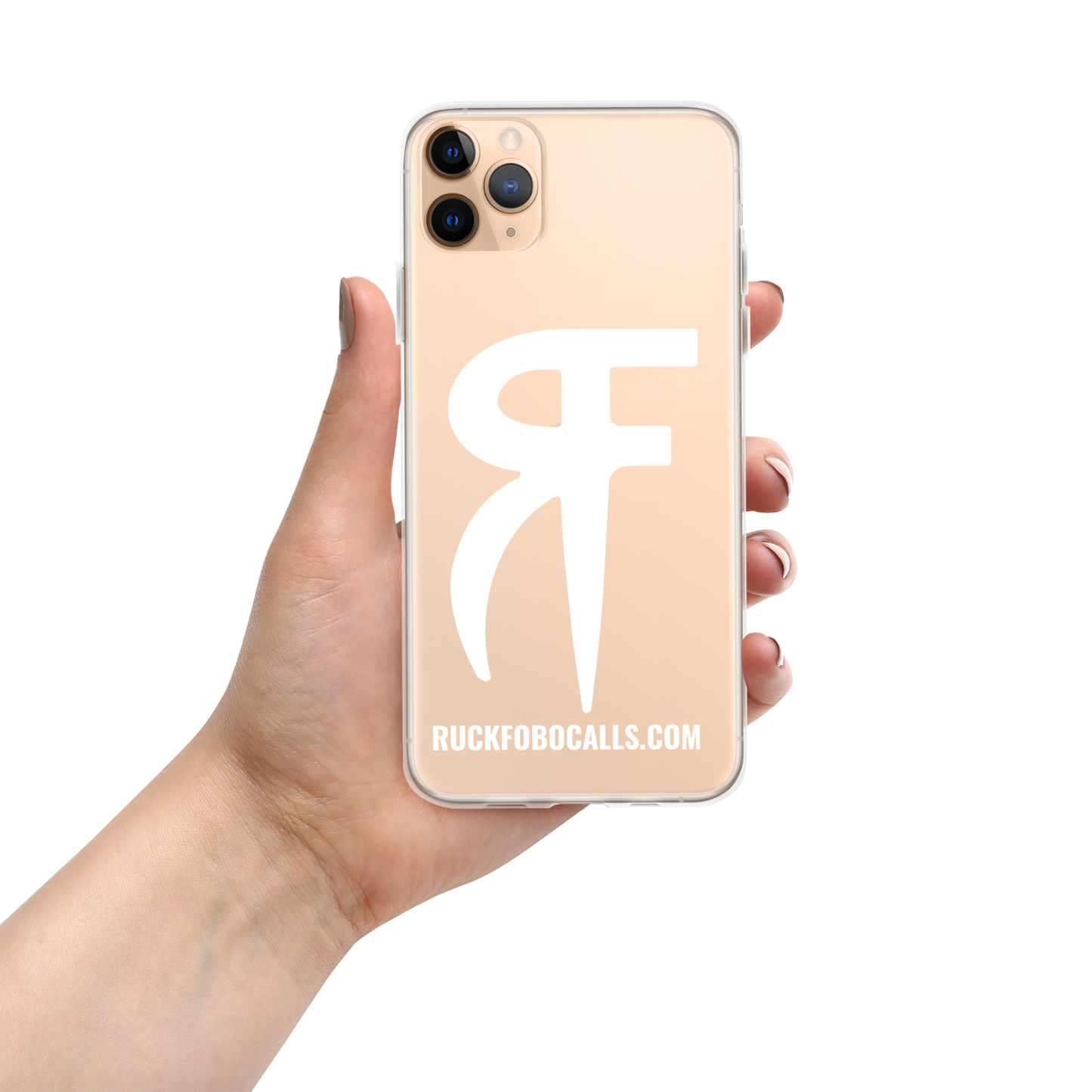 rf Clear Case for iPhone® (white logo)