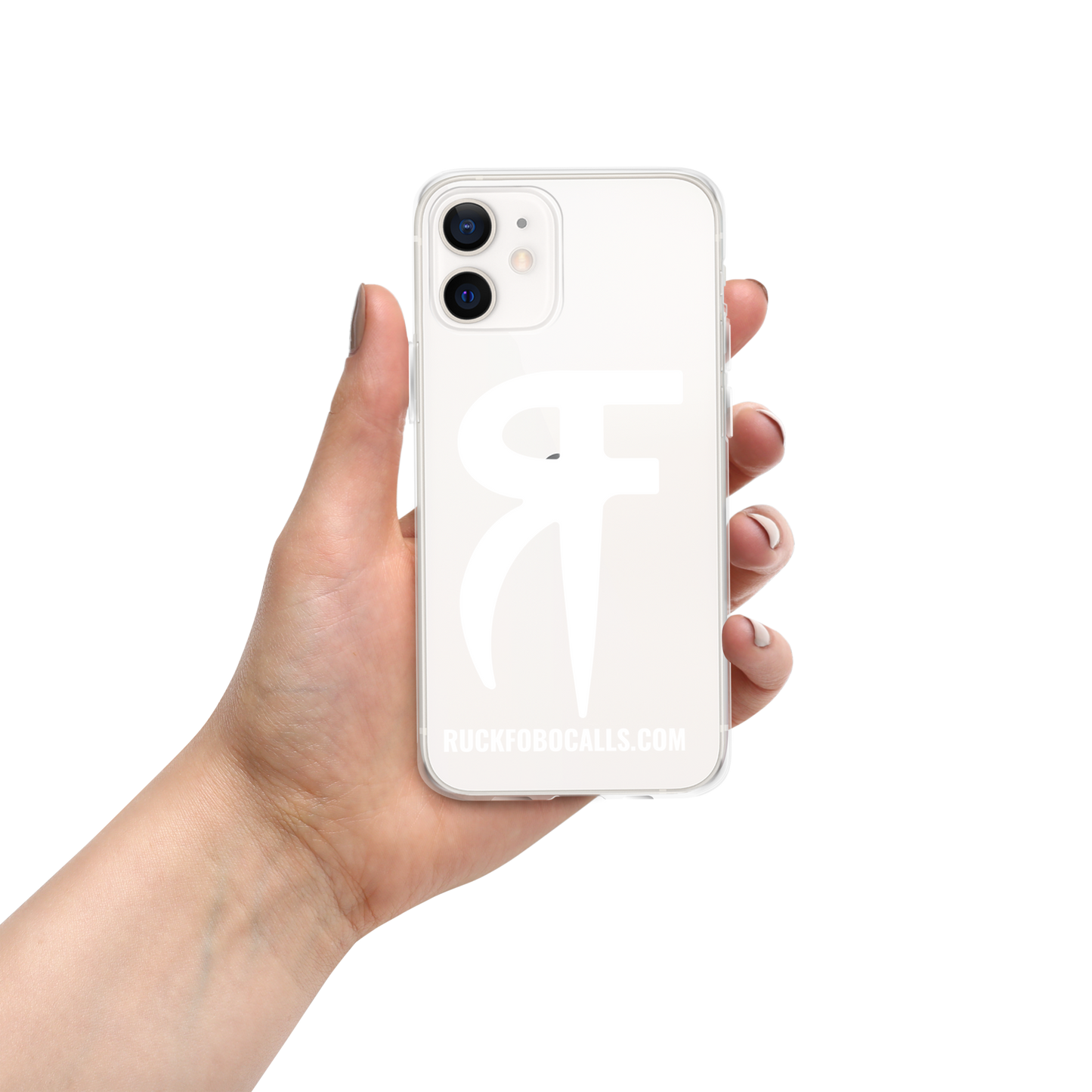 rf Clear Case for iPhone® (white logo)