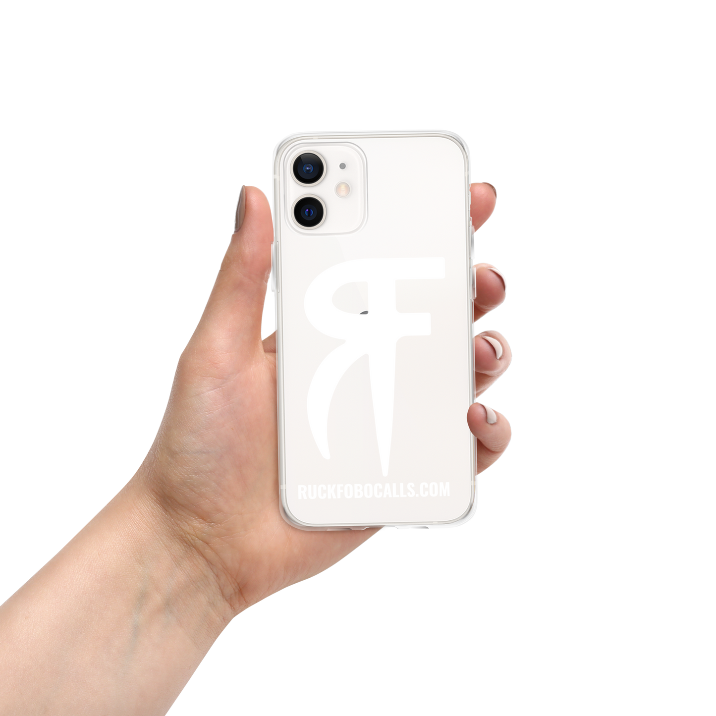 rf Clear Case for iPhone® (white logo)