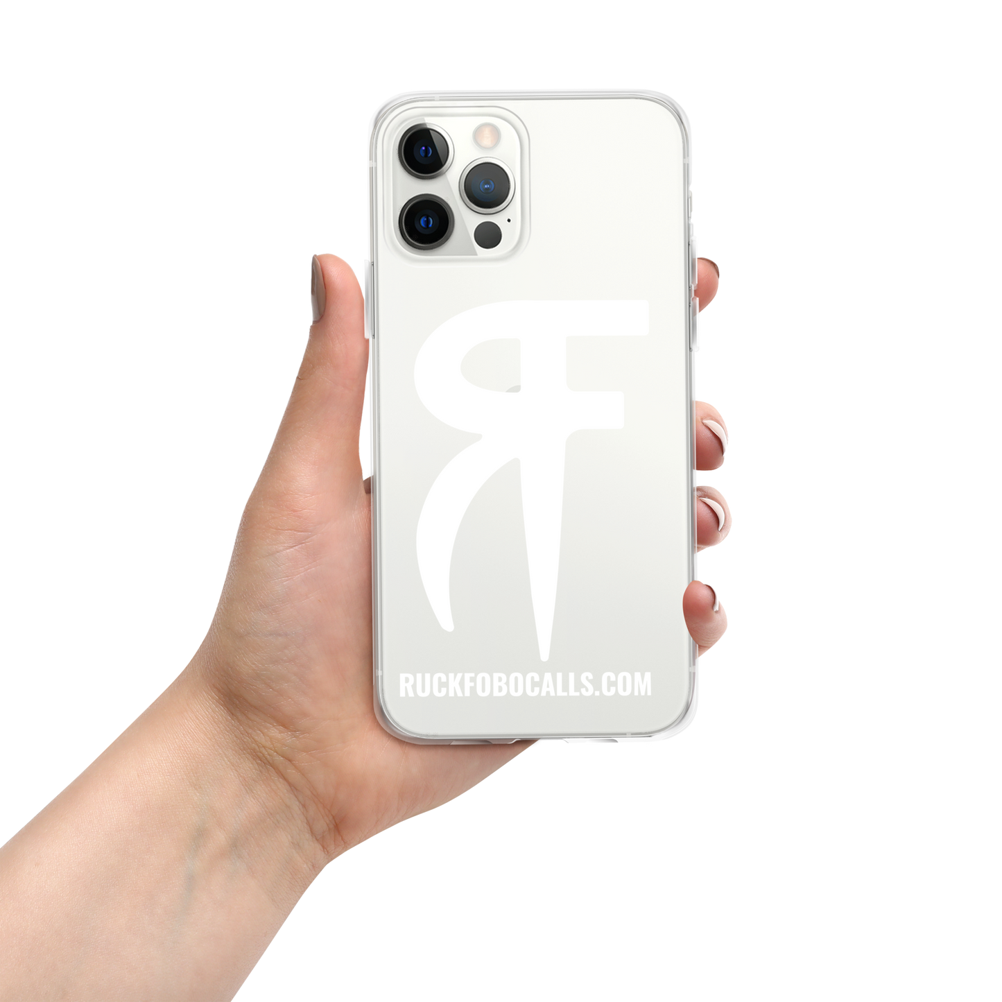 rf Clear Case for iPhone® (white logo)