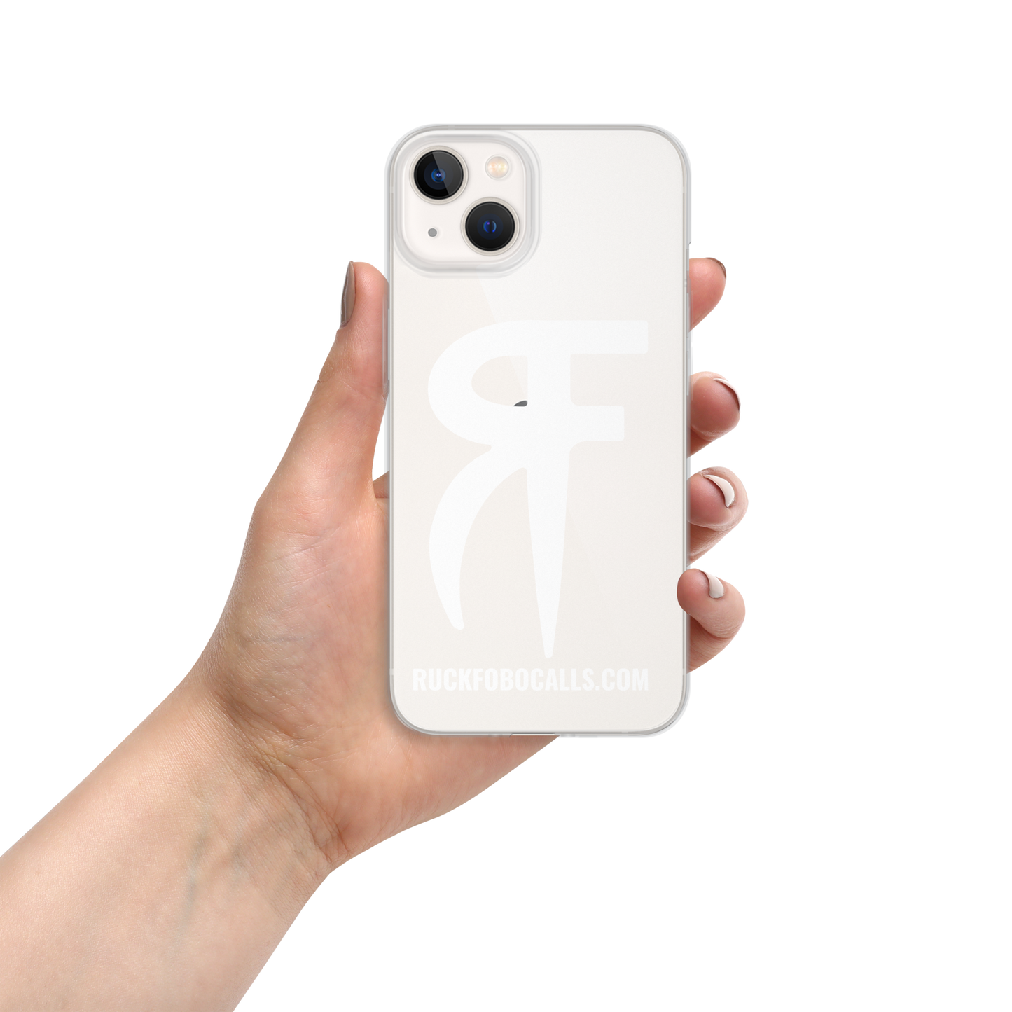 rf Clear Case for iPhone® (white logo)