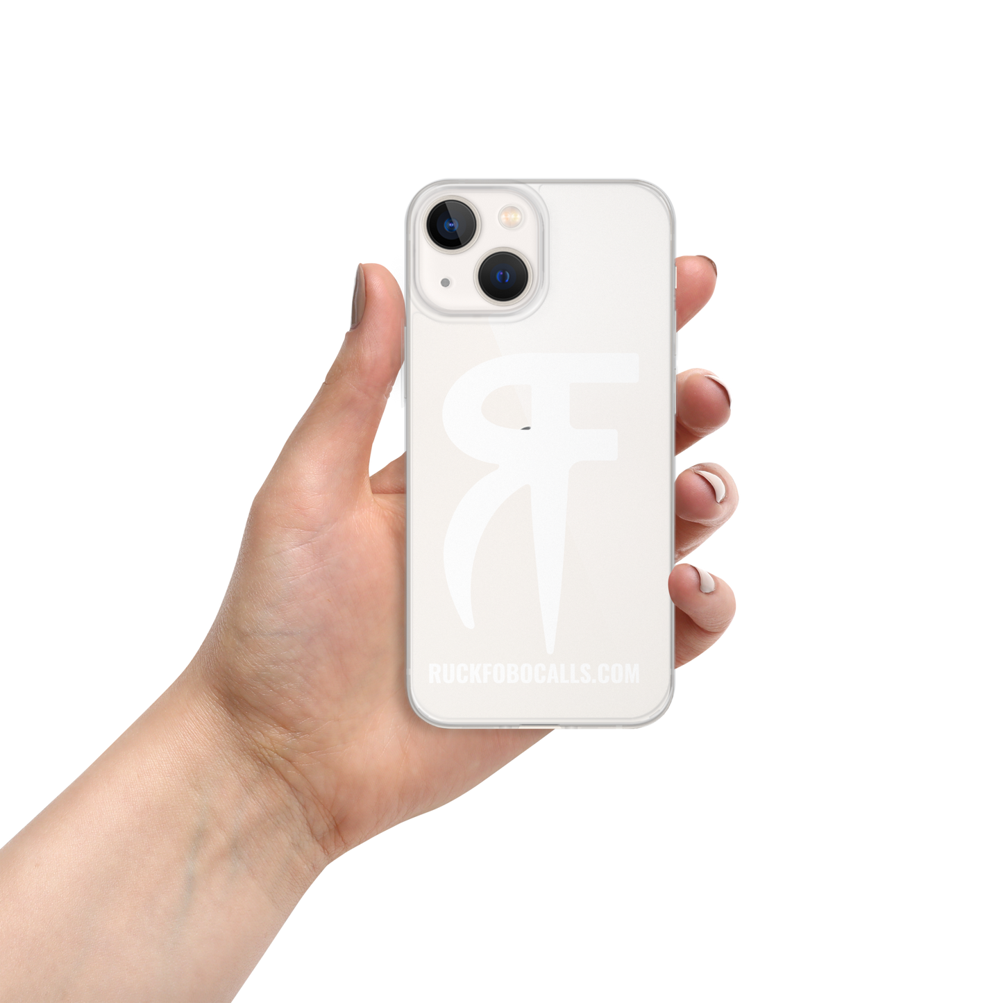 rf Clear Case for iPhone® (white logo)