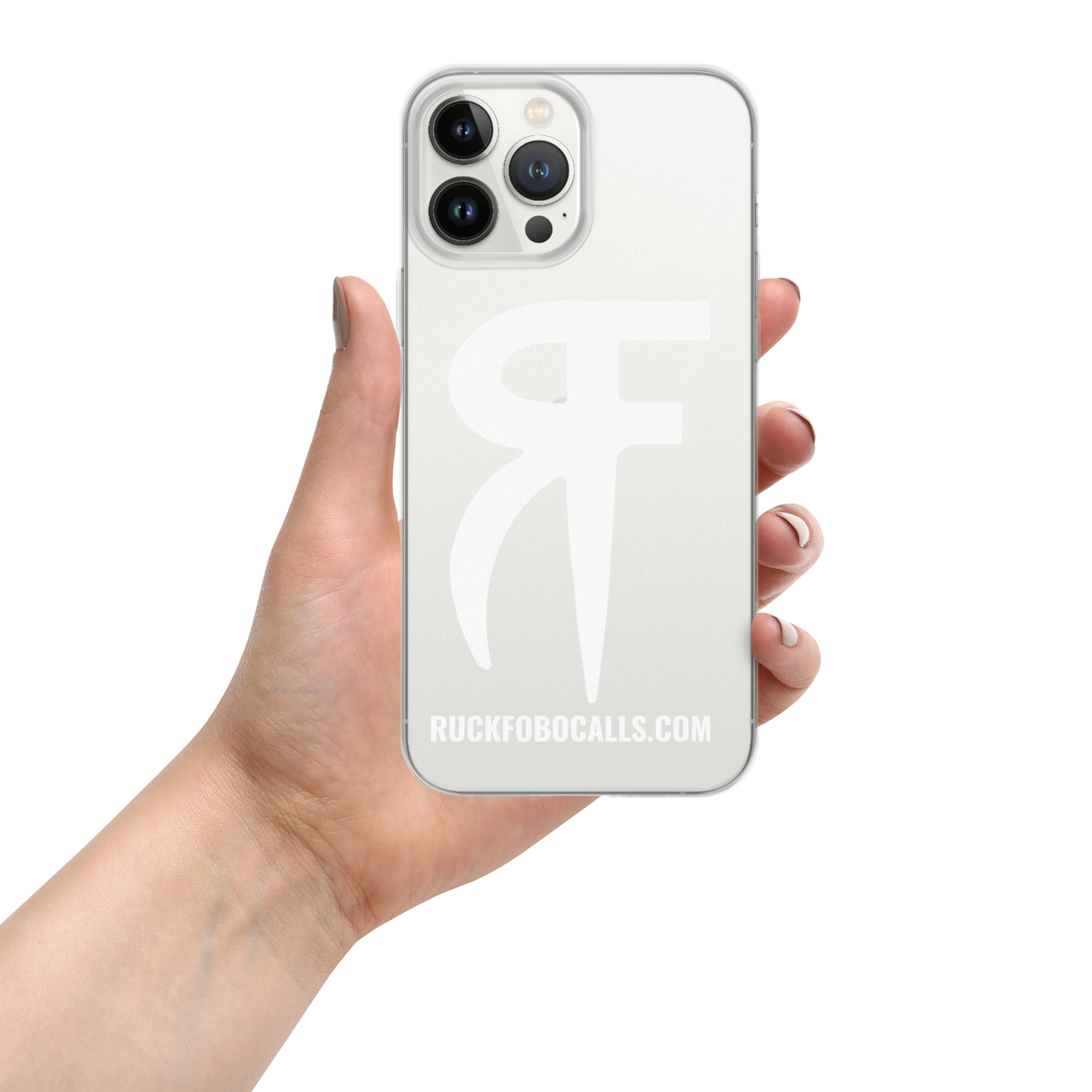 rf Clear Case for iPhone® (white logo)