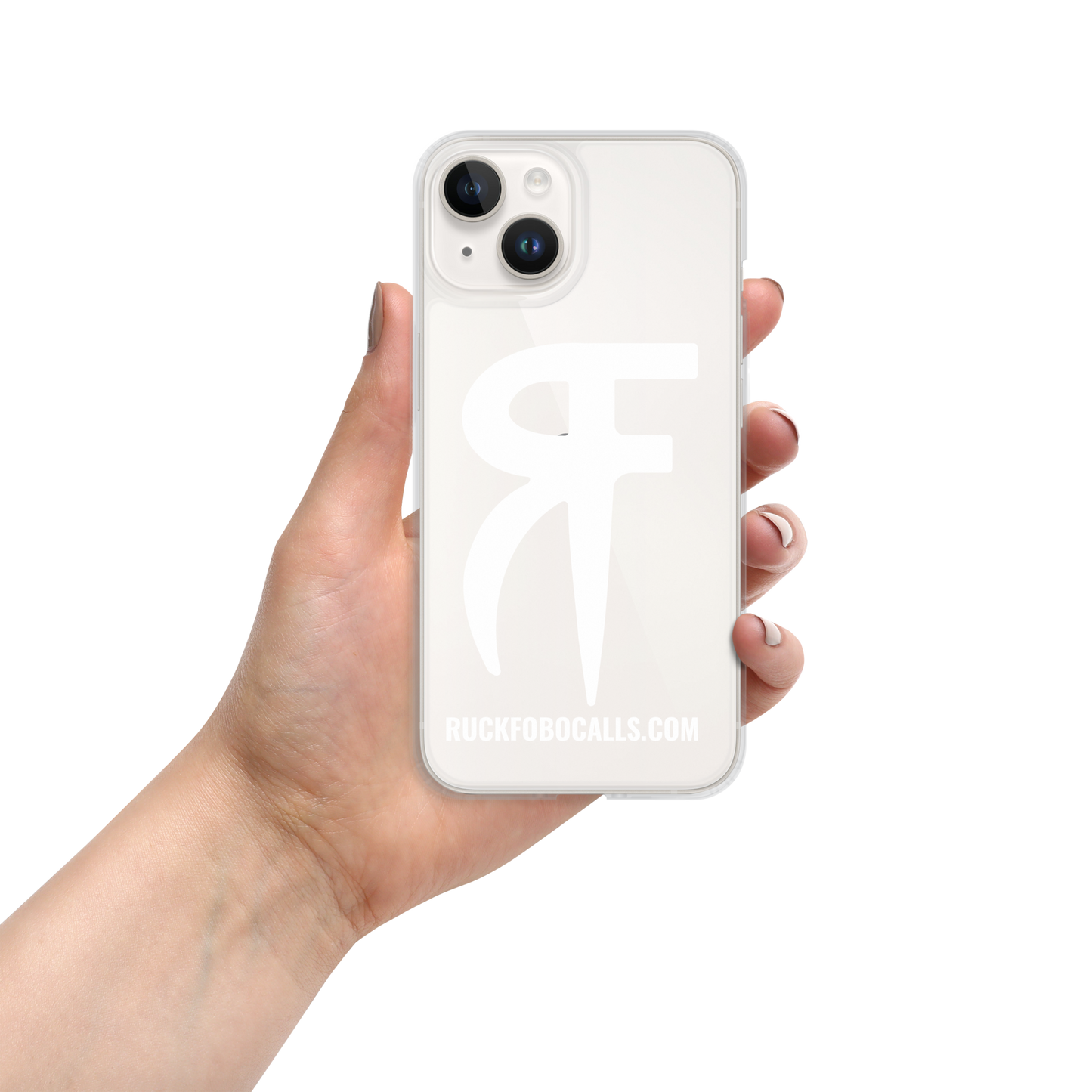 rf Clear Case for iPhone® (white logo)