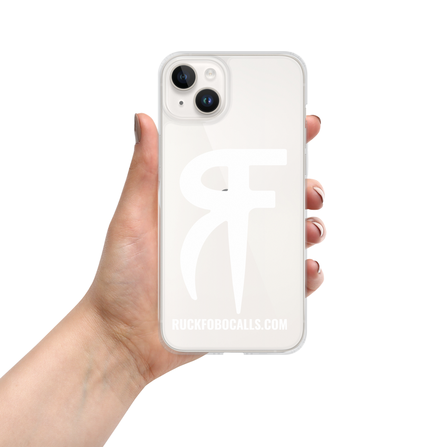 rf Clear Case for iPhone® (white logo)