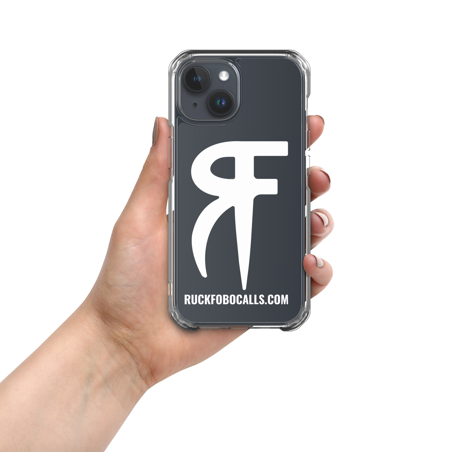 rf Clear Case for iPhone® (white logo)