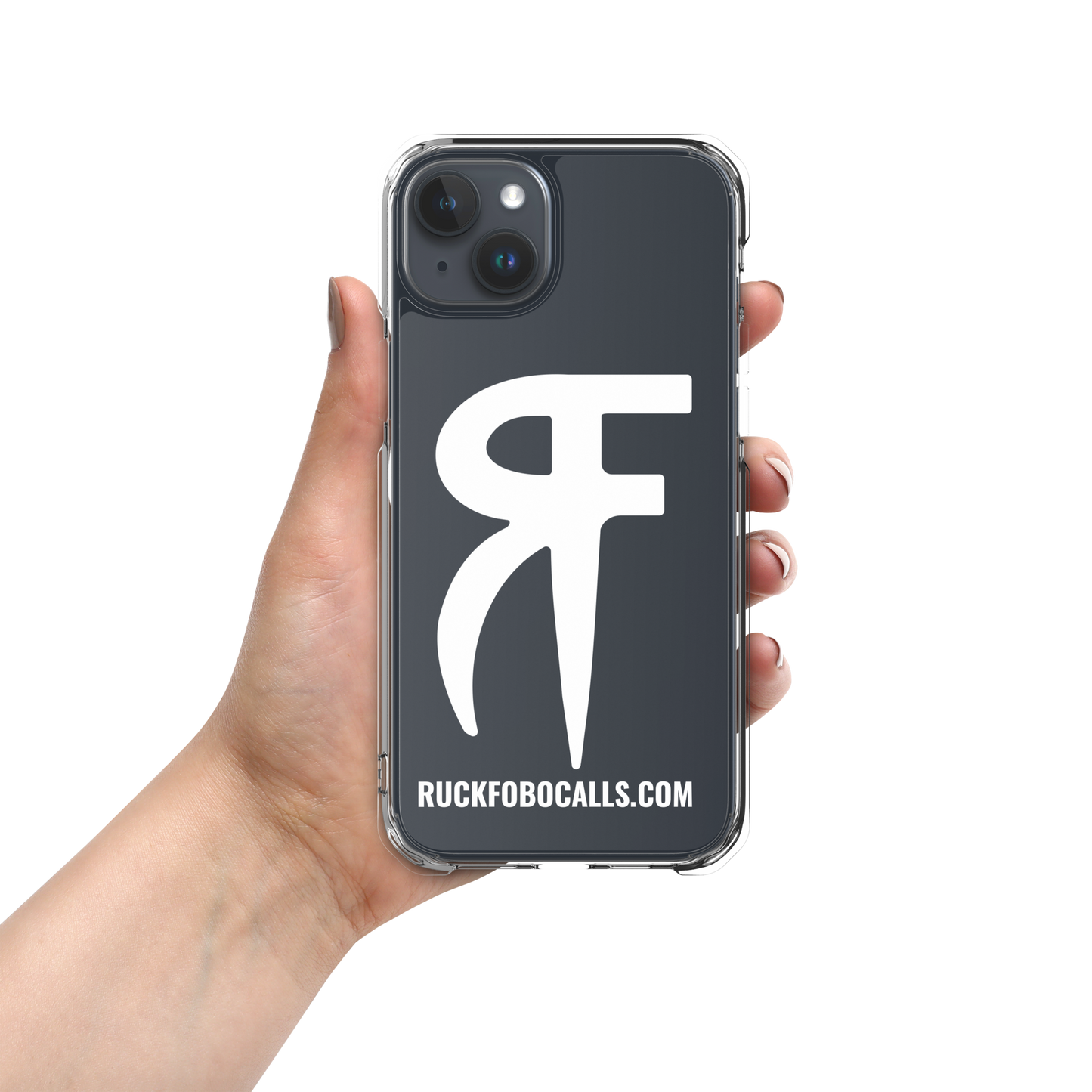 rf Clear Case for iPhone® (white logo)