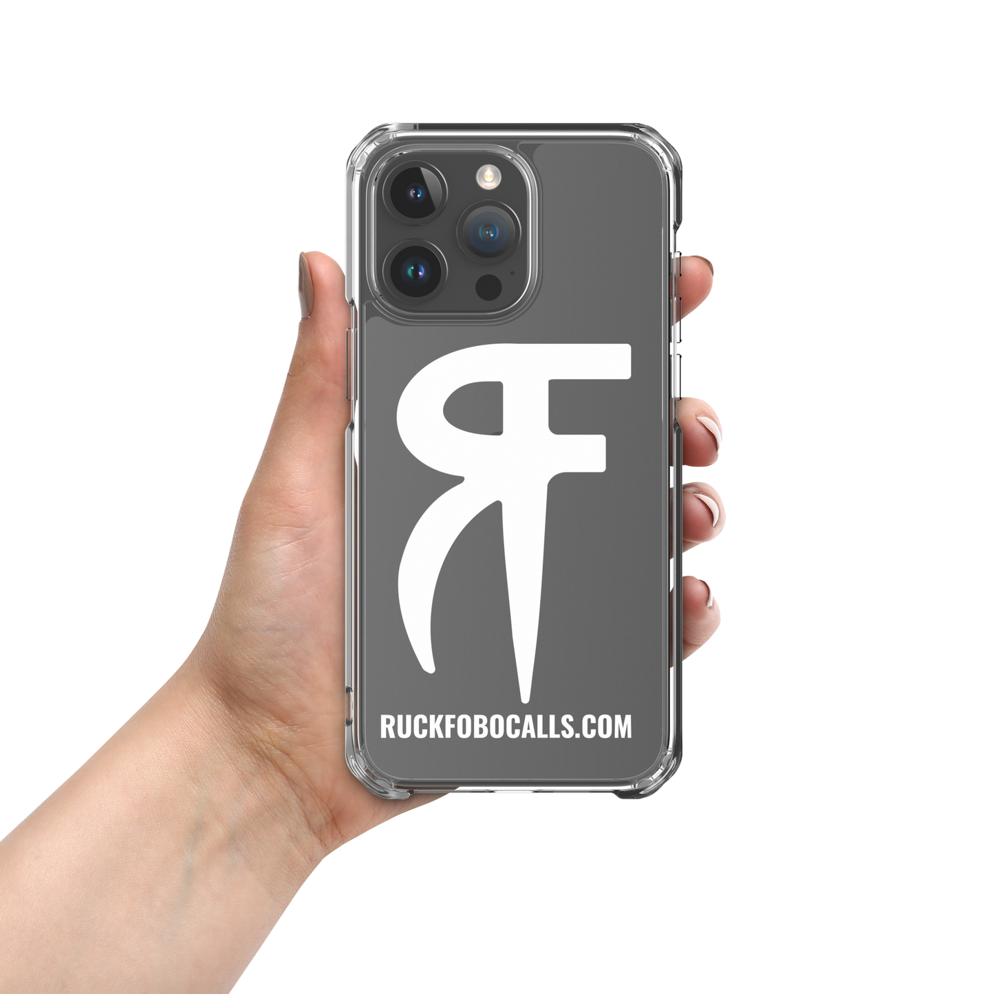 rf Clear Case for iPhone® (white logo)