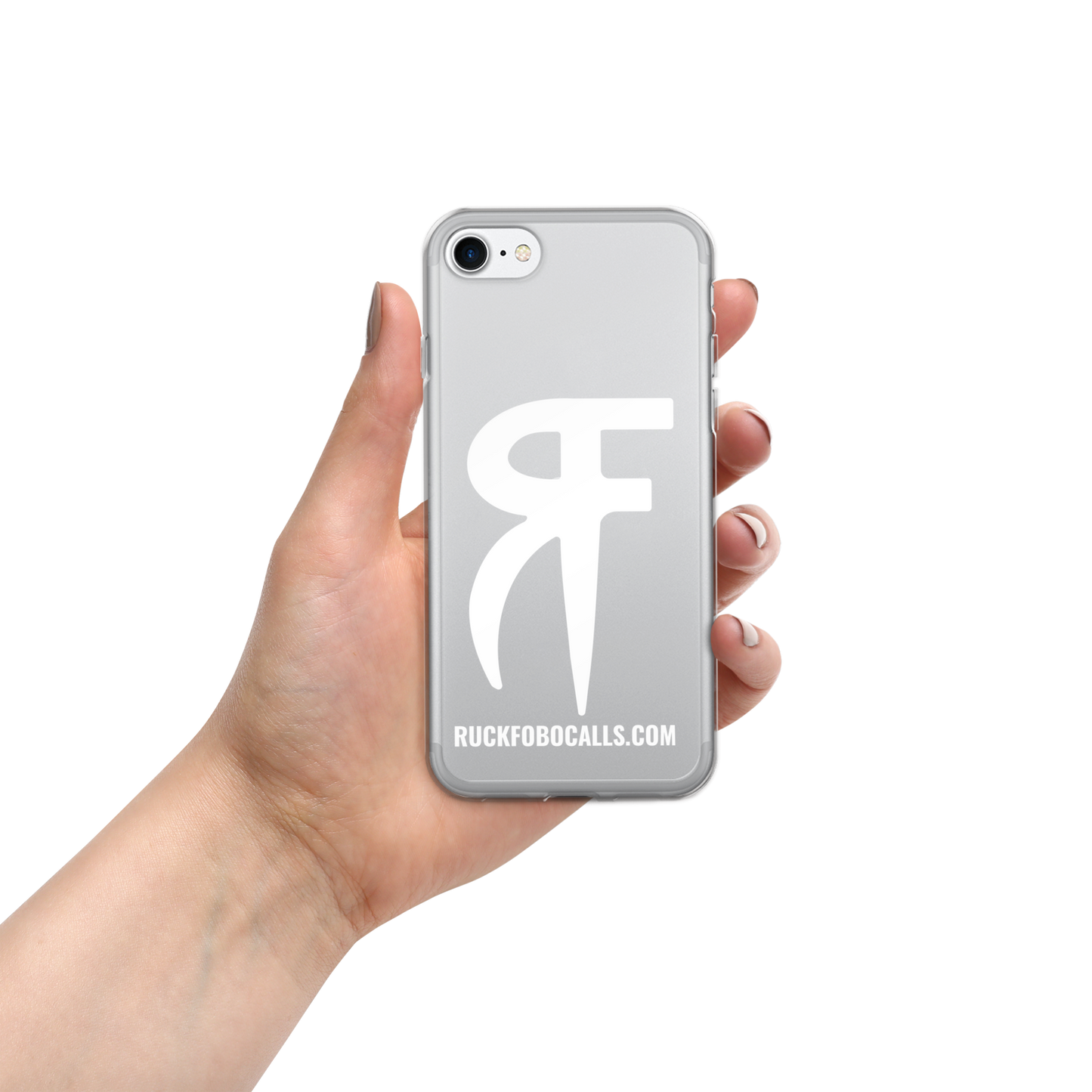 rf Clear Case for iPhone® (white logo)