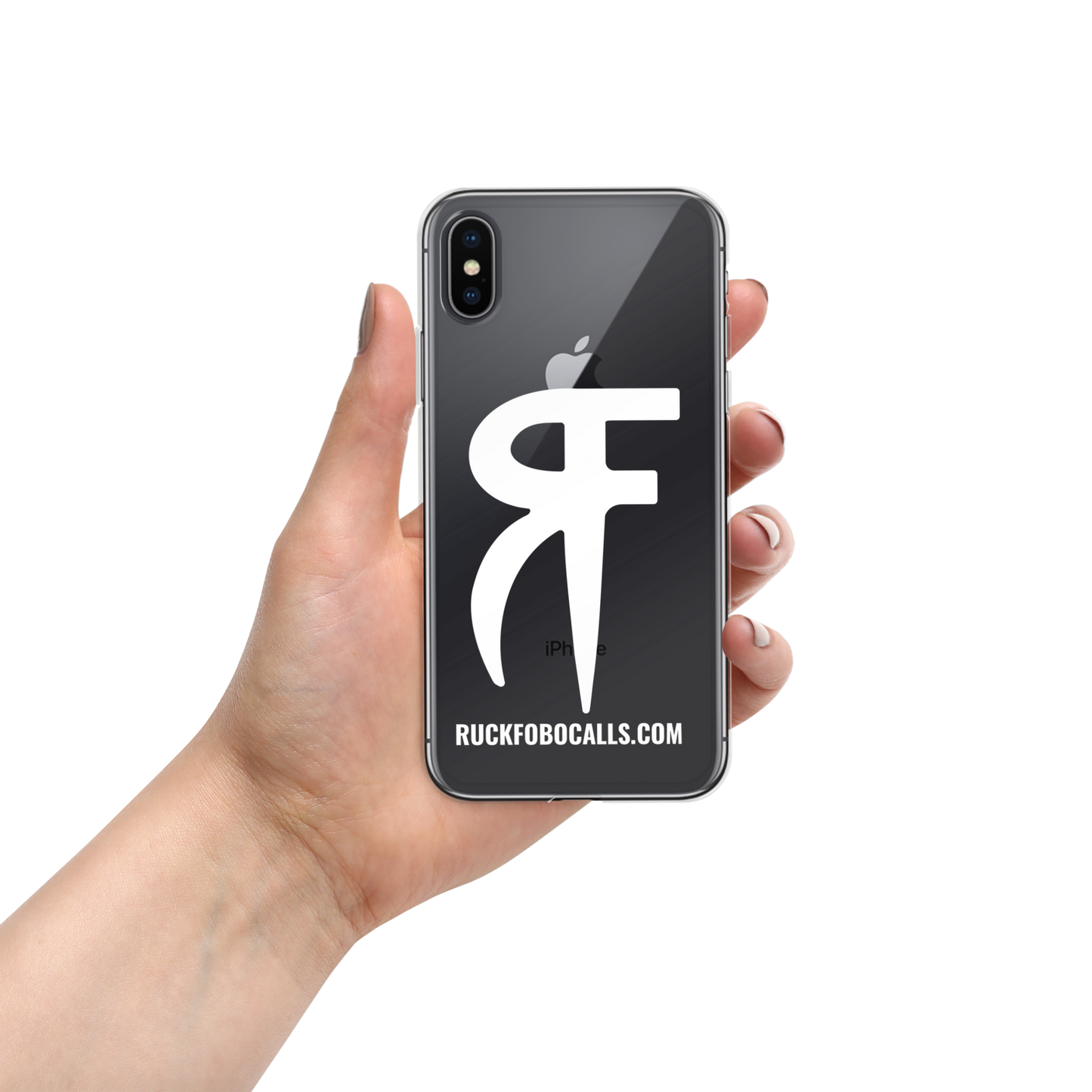 rf Clear Case for iPhone® (white logo)